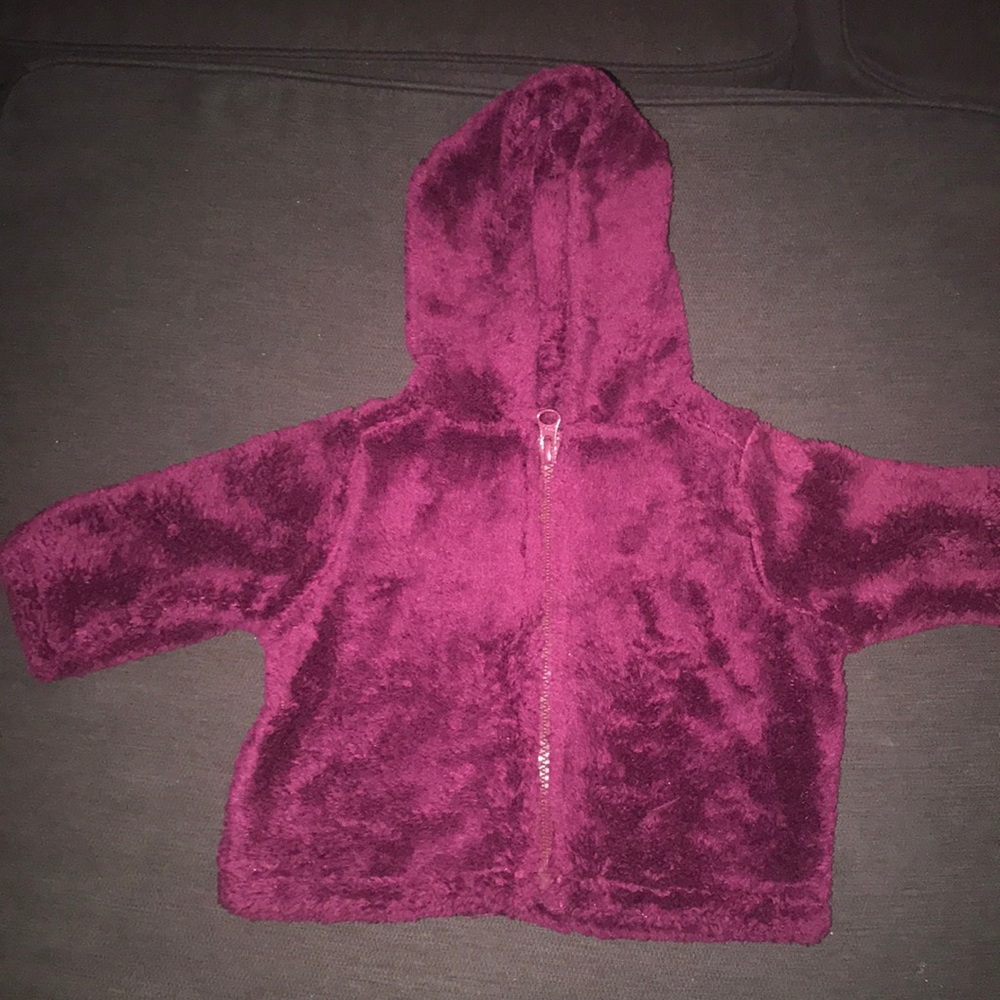 MAROON ZIP UP SWEATER